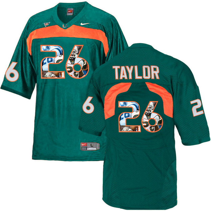 Sean Taylor #26 Miami Hurricanes Green College Football Jersey Sean Taylor #26 Miami Hurricanes Green College Football Jersey