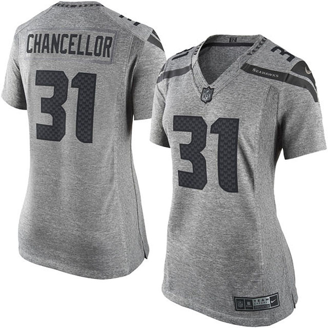 Women Seattle Seahawks #31 Kam Chancellor Gridiron Gray Limited Jersey Women Seattle Seahawks #31 Kam Chancellor Gridiron Gray Limited Jersey