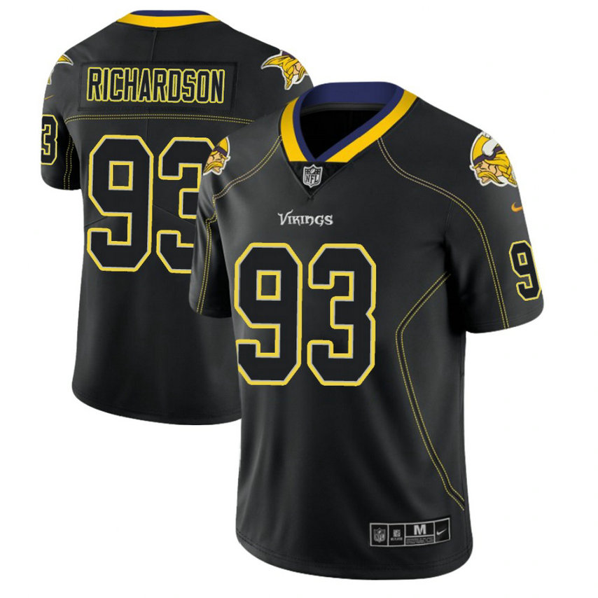 Minnesota Vikings #93 Sheldon Richardson 2018 Lights Out Color Rush Limited Black Jersey