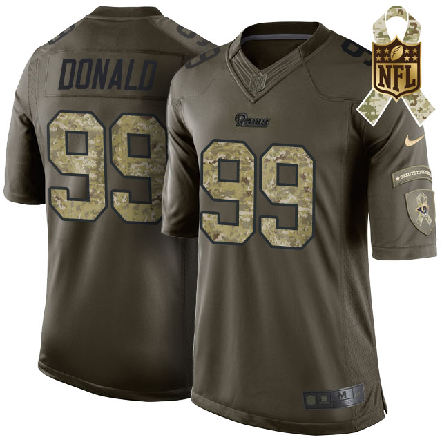 St. Louis Rams #99 Aaron Donald Green Salute To Service Limited Jersey St. Louis Rams #99 Aaron Donald Green Salute To Service Limited Jersey