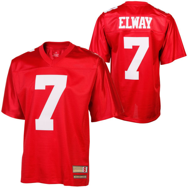 Stanford Cardinal #7 John Elway Bright Red College Football Jersey