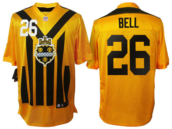 Pittsburgh Steelers #26 Le'Veon Bell Yellow 1933 Throwback Jersey Pittsburgh Steelers #26 Le'Veon Bell Yellow 1933 Throwback Jersey