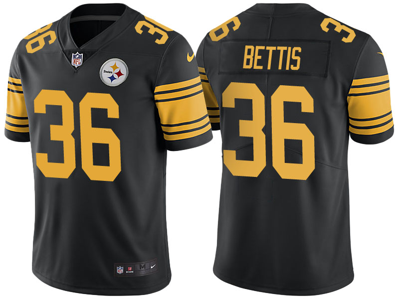 Pittsburgh Steelers #36 Jerome Bettis Black Color Rush Limited Jersey Pittsburgh Steelers #36 Jerome Bettis Black Color Rush Limited Jersey