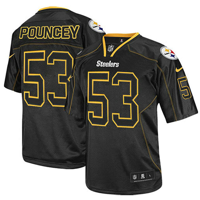Pittsburgh Steelers #53 Maurkice Pouncey Black Lights Out Jersey Pittsburgh Steelers #53 Maurkice Pouncey Black Lights Out Jersey