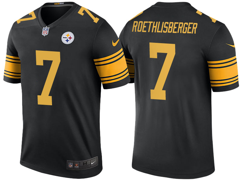 Pittsburgh Steelers #7 Ben Roethlisberger Black Color Rush Legend Jersey Pittsburgh Steelers #7 Ben Roethlisberger Black Color Rush Legend Jersey