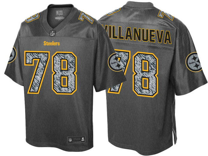 Pittsburgh Steelers #78 Alejandro Villanueva Gray Pro Line Fashion Static Jersey Pittsburgh Steelers #78 Alejandro Villanueva Gray Pro Line Fashion Static Jersey
