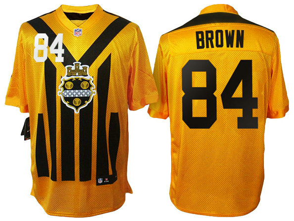 Pittsburgh Steelers #84 Antonio Brown Yellow 1933 Throwback Jersey Pittsburgh Steelers #84 Antonio Brown Yellow 1933 Throwback Jersey