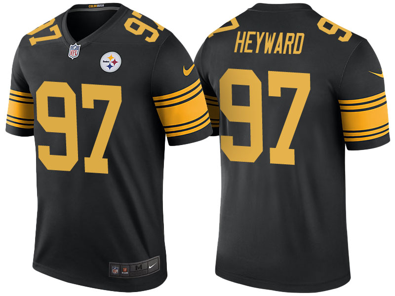 Pittsburgh Steelers #97 Cameron Heyward Black Color Rush Legend Jersey Pittsburgh Steelers #97 Cameron Heyward Black Color Rush Legend Jersey