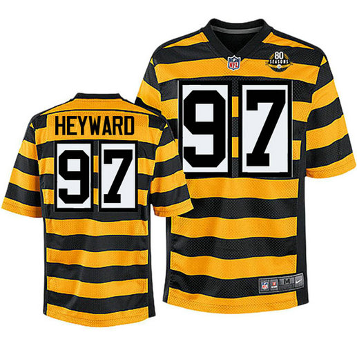 Pittsburgh Steelers #97 Cameron Heyward Yellow 80th Anniversary Jersey Pittsburgh Steelers #97 Cameron Heyward Yellow 80th Anniversary Jersey