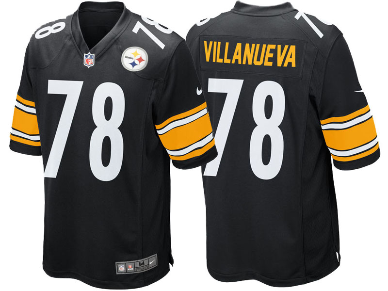 Pittsburgh Steelers #78 Alejandro Villanueva Black Game Jersey Pittsburgh Steelers #78 Alejandro Villanueva Black Game Jersey