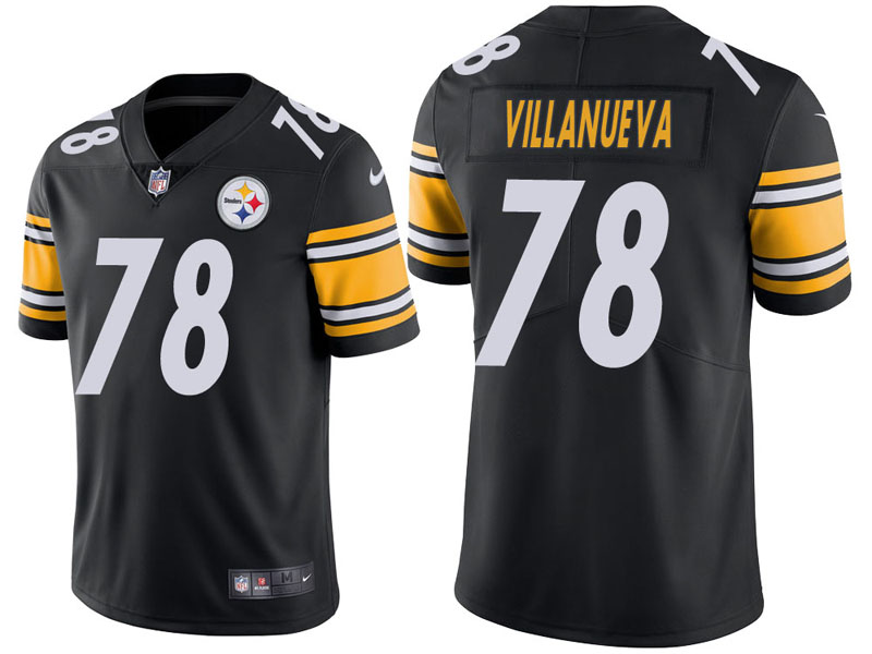 Pittsburgh Steelers #78 Alejandro Villanueva Black Vapor Untouchable Limited Jersey Pittsburgh Steelers #78 Alejandro Villanueva Black Vapor Untouchable Limited Jersey