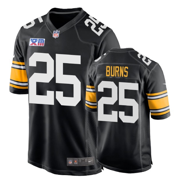 Pittsburgh Steelers #25 Artie Burns 1978 Throwback Super Bowl XIII Black Jersey
