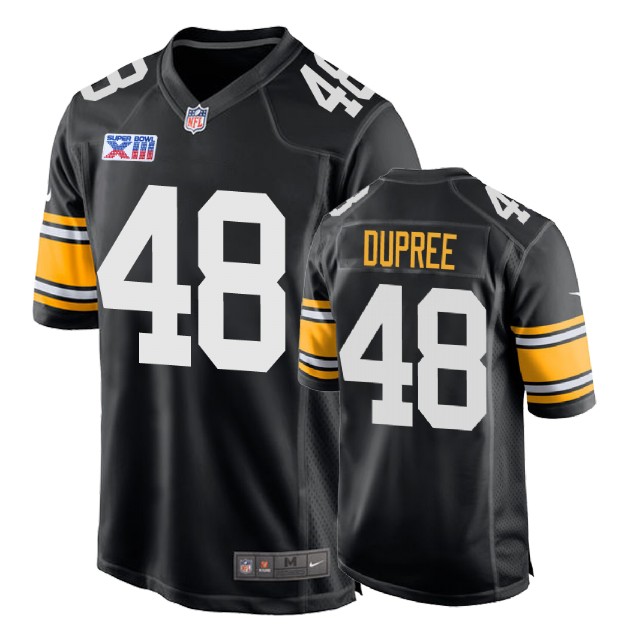 Pittsburgh Steelers #48 Bud Dupree 1978 Throwback Super Bowl XIII Black Jersey