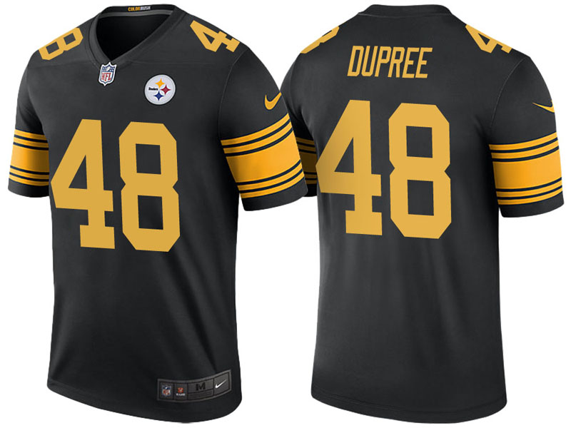Pittsburgh Steelers #48 Bud Dupree Black Color Rush Legend Jersey