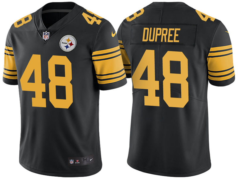 Pittsburgh Steelers #48 Bud Dupree Black Vapor Untouchable Color Rush Limited Jersey