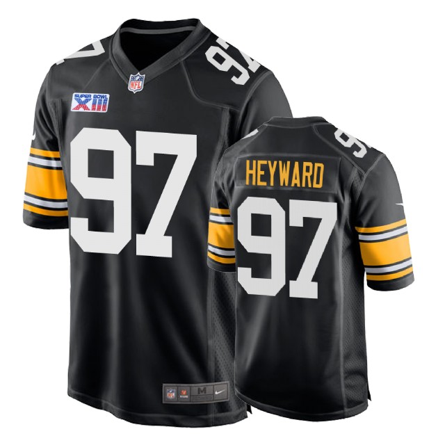 Pittsburgh Steelers #97 Cameron Heyward 1978 Throwback Super Bowl XIII Black Jersey