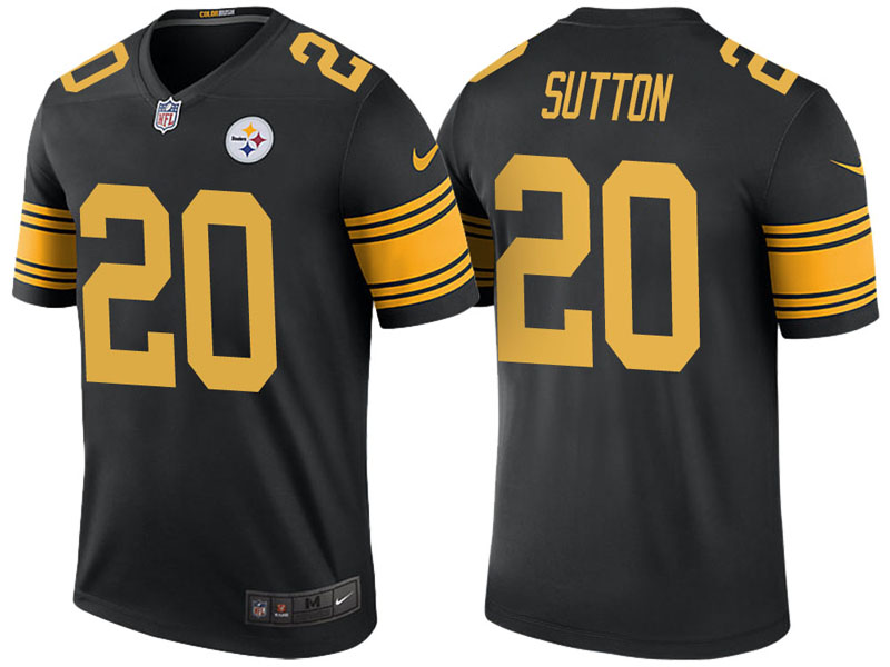 Pittsburgh Steelers #20 Cameron Sutton Black Color Rush Legend Jersey Pittsburgh Steelers #20 Cameron Sutton Black Color Rush Legend Jersey