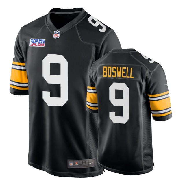 Pittsburgh Steelers #9 Chris Boswell 1978 Throwback Super Bowl XIII Black Jersey Pittsburgh Steelers #9 Chris Boswell 1978 Throwback Super Bowl XIII Black Jersey