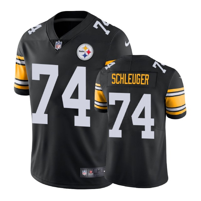 Pittsburgh Steelers #74 Chris Schleuger Vapor Untouchable Limited Throwback Black Jersey Pittsburgh Steelers #74 Chris Schleuger Vapor Untouchable Limited Throwback Black Jersey