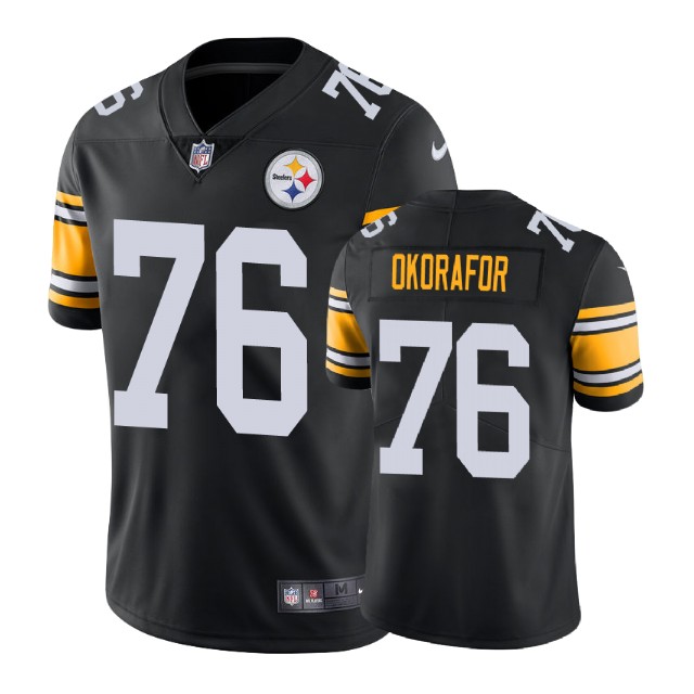 Pittsburgh Steelers #76 Chukwuma Okorafor Vapor Untouchable Limited Throwback Black Jersey Pittsburgh Steelers #76 Chukwuma Okorafor Vapor Untouchable Limited Throwback Black Jersey