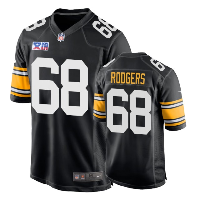 Pittsburgh Steelers #68 Jake Rodgers 1978 Throwback Super Bowl XIII Black Jersey Pittsburgh Steelers #68 Jake Rodgers 1978 Throwback Super Bowl XIII Black Jersey