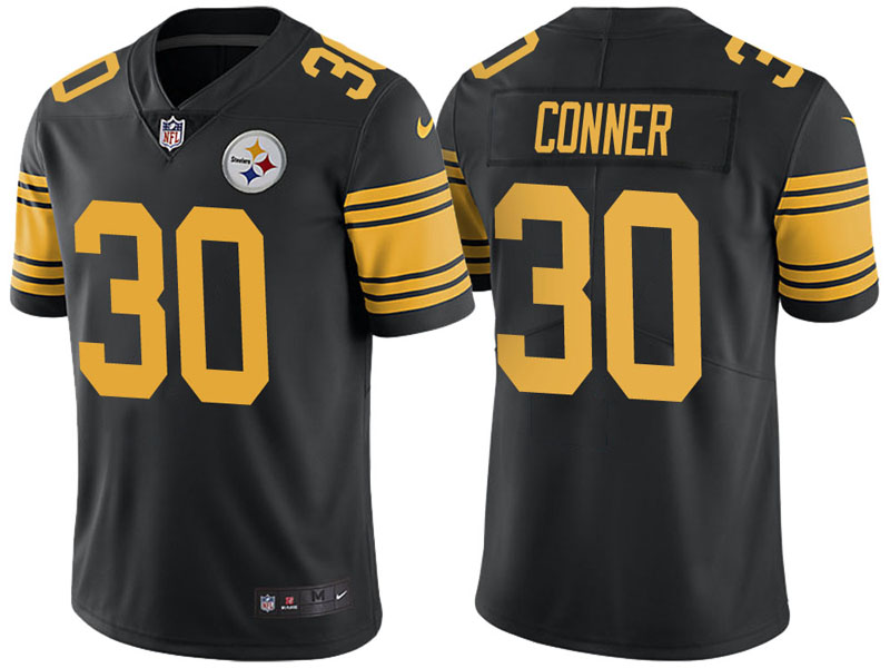 Pittsburgh Steelers #30 James Conner Black Vapor Untouchable Color Rush Limited Jersey