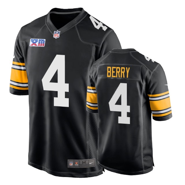 Pittsburgh Steelers #4 Jordan Berry 1978 Throwback Super Bowl XIII Black Jersey Pittsburgh Steelers #4 Jordan Berry 1978 Throwback Super Bowl XIII Black Jersey