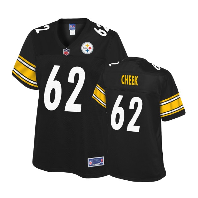 Women Pittsburgh Steelers #62 Joseph Cheek Balck Player Pro Line Jersey