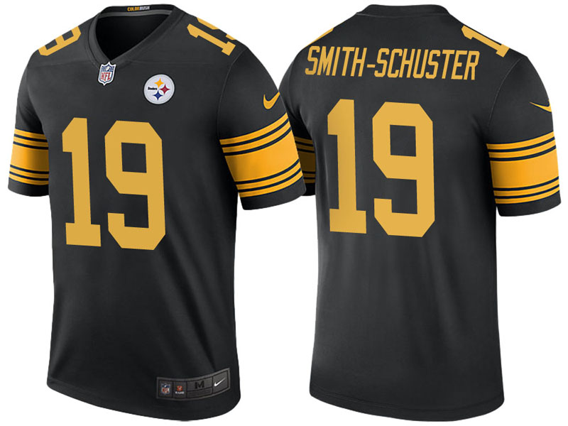 Pittsburgh Steelers #19 JuJu Smith-Schuster Black Color Rush Legend Jersey