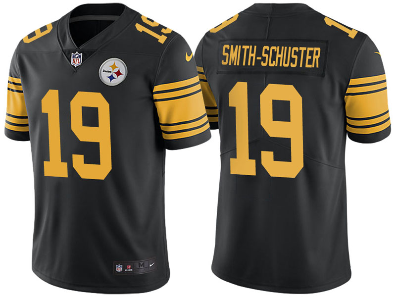 Pittsburgh Steelers #19 JuJu Smith-Schuster Black Vapor Untouchable Color Rush Limited Jersey