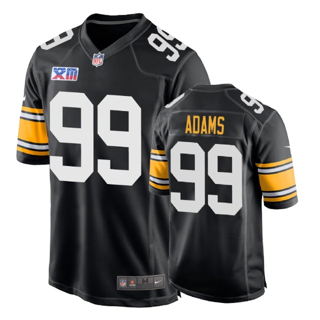 Pittsburgh Steelers #99 Keion Adams 1978 Throwback Super Bowl XIII Black Jersey