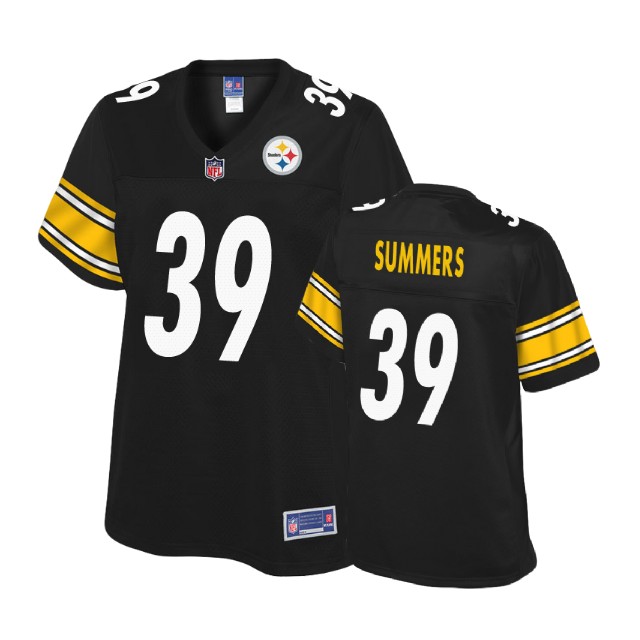Women Pittsburgh Steelers #39 Malik Golden Balck Player Pro Line Jersey