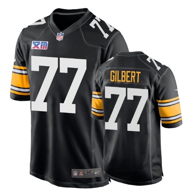 Pittsburgh Steelers #77 Marcus Gilbert 1978 Throwback Super Bowl XIII Black Jersey