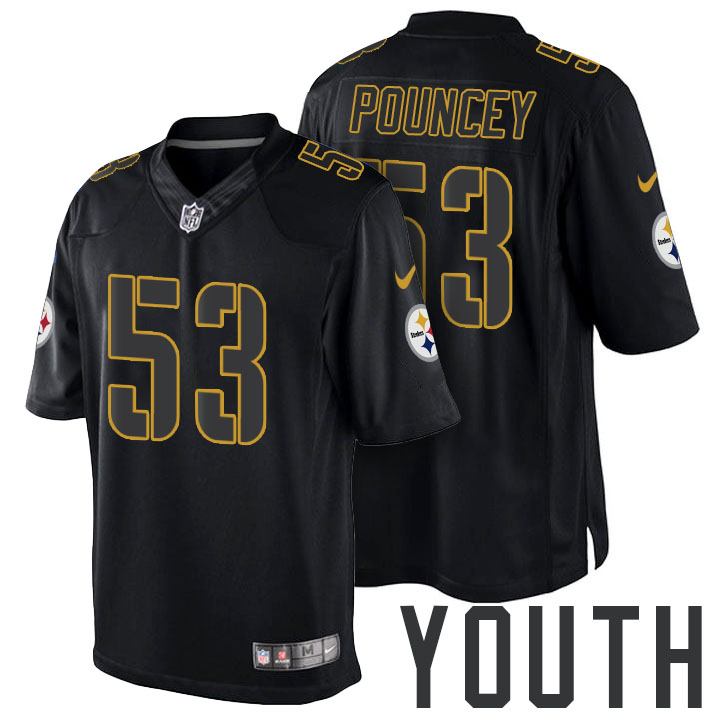 Youth Pittsburgh Steelers #53 Maurkice Pouncey Black Impact Limited Jersey Youth Pittsburgh Steelers #53 Maurkice Pouncey Black Impact Limited Jersey