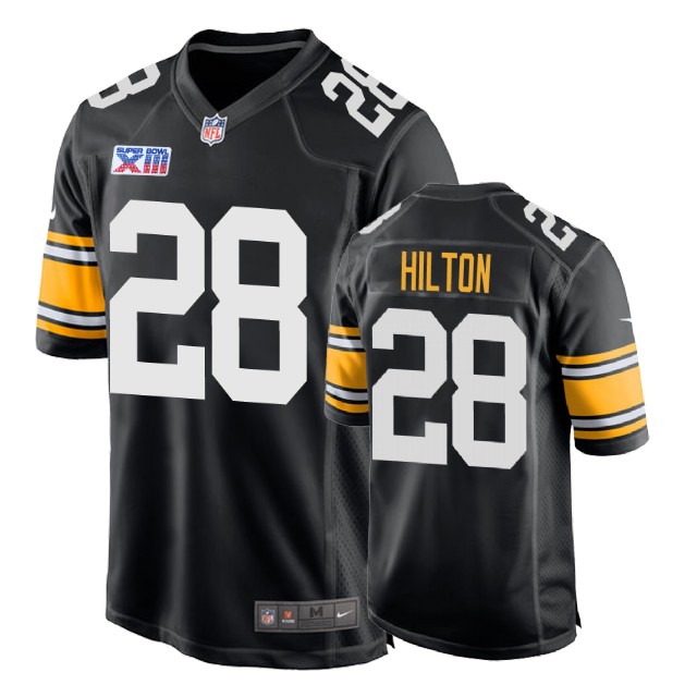 Pittsburgh Steelers #28 Mike Hilton 1978 Throwback Super Bowl XIII Black Jersey