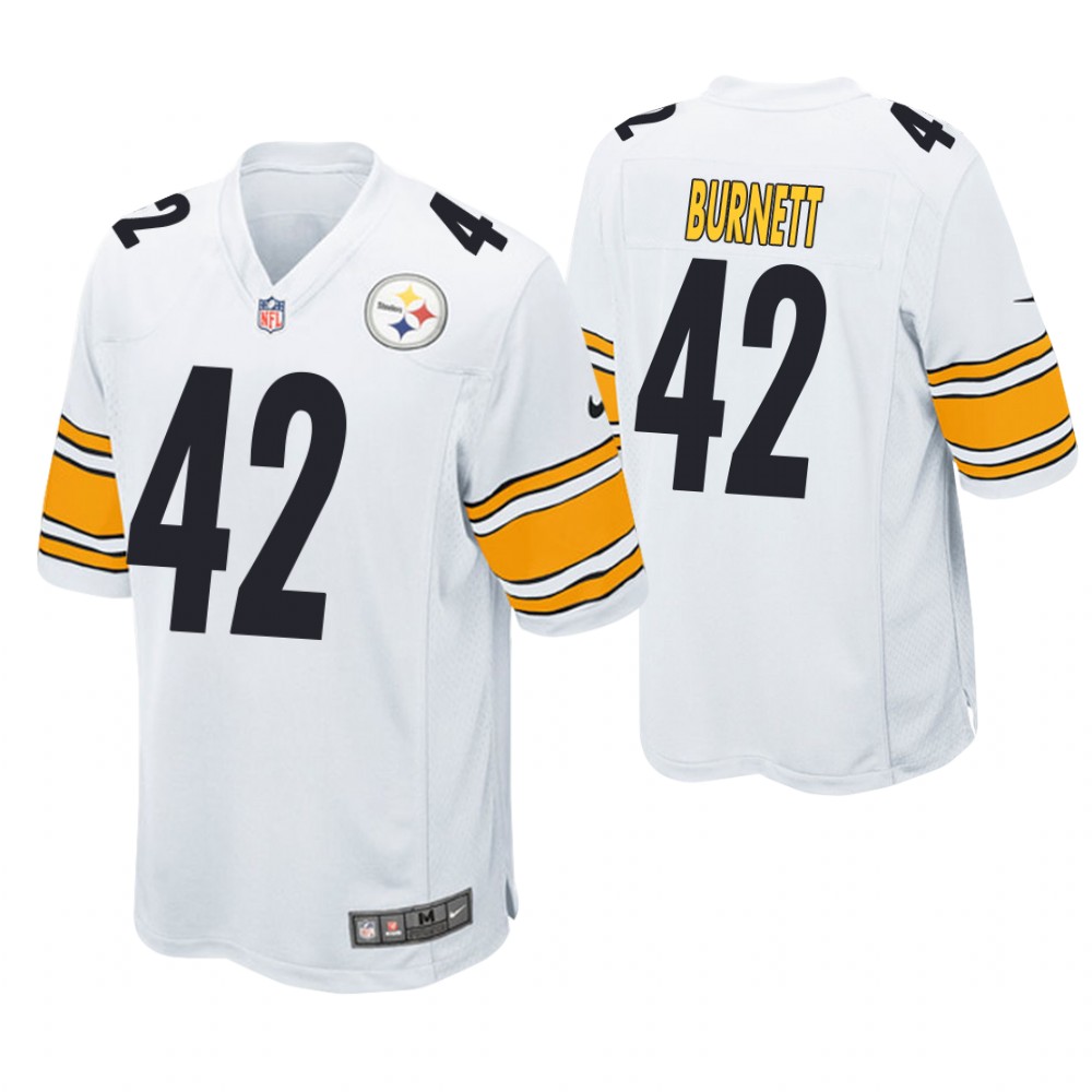 Pittsburgh Steelers #42 Morgan Burnett White Game Jersey
