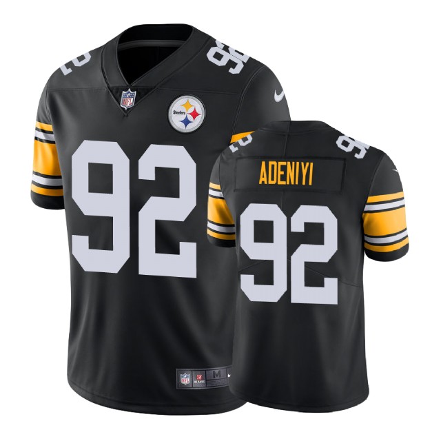 Pittsburgh Steelers #92 Olasunkanmi Adeniyi Vapor Untouchable Limited Throwback Black Jersey