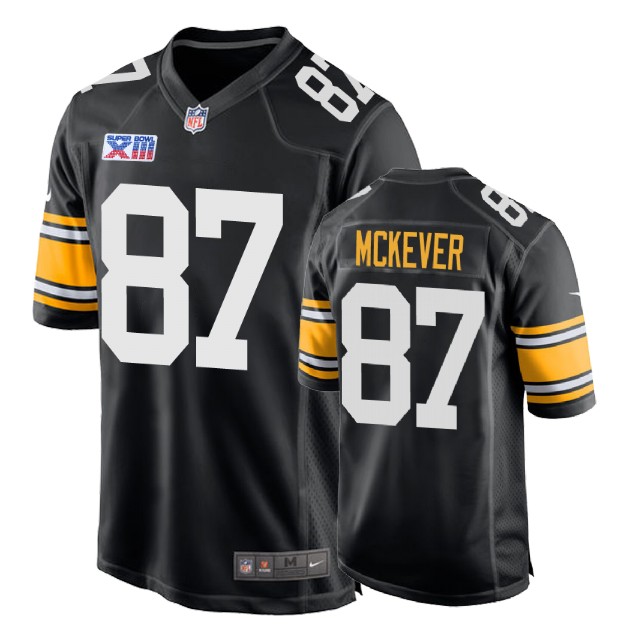 Pittsburgh Steelers #87 Pharoah McKever 1978 Throwback Super Bowl XIII Black Jersey