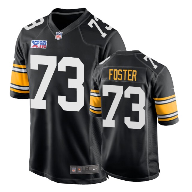 Pittsburgh Steelers #73 Ramon Foster 1978 Throwback Super Bowl XIII Black Jersey