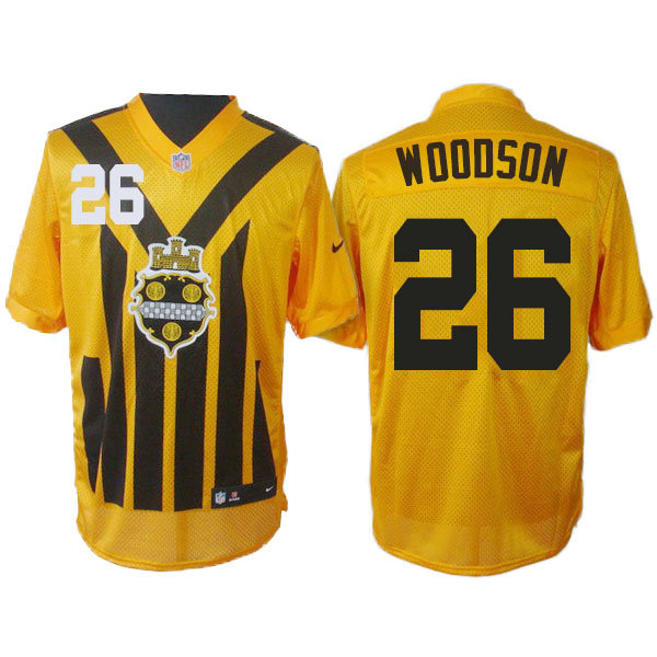 Pittsburgh Steelers #26 Rod Woodson 1993s ThrowBack Elite Yellow Jersey