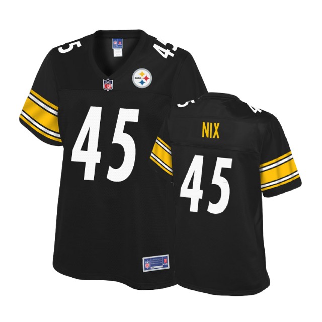 Women Pittsburgh Steelers #45 Roosevelt Nix Balck Player Pro Line Jersey Women Pittsburgh Steelers #45 Roosevelt Nix Balck Player Pro Line Jersey