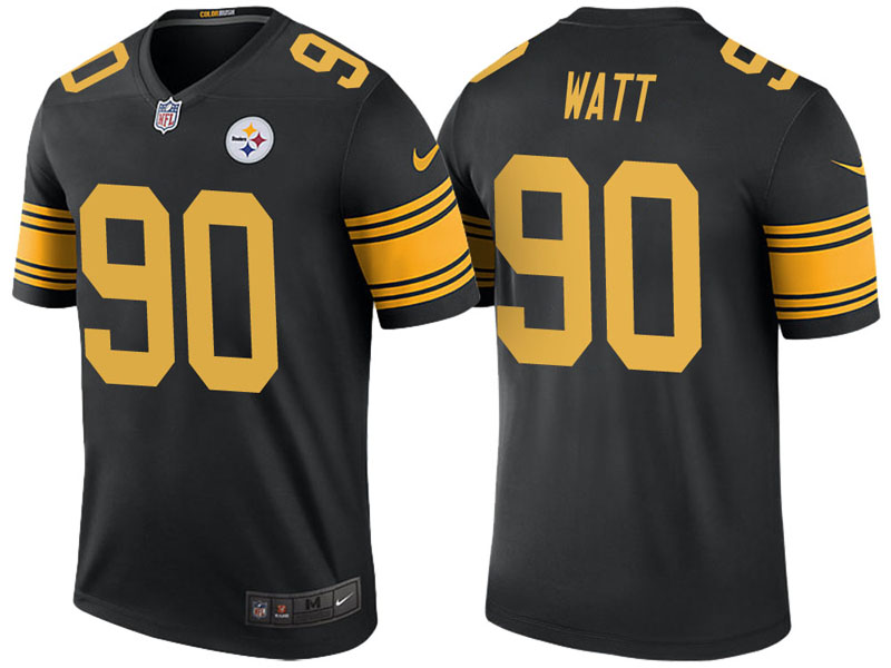 Pittsburgh Steelers #90 T.J. Watt Black Color Rush Legend Jersey Pittsburgh Steelers #90 T.J. Watt Black Color Rush Legend Jersey