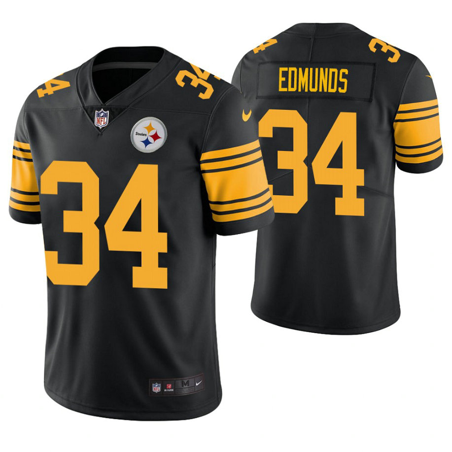 Pittsburgh Steelers #34 Terrell Edmunds Black Color Rush Legend Jersey