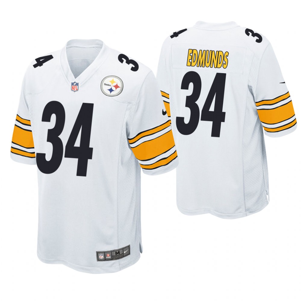 Pittsburgh Steelers #34 Terrell Edmunds White Game Jersey Pittsburgh Steelers #34 Terrell Edmunds White Game Jersey