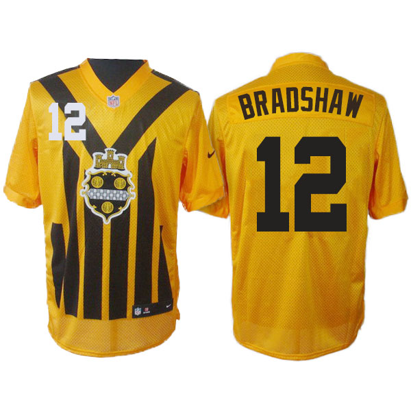 Pittsburgh Steelers #12 Terry Bradshaw Gold 1933s Throwback Elite Jersey