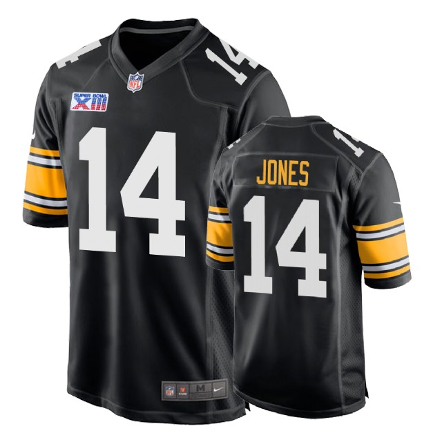 Pittsburgh Steelers #14 Tevin Jones 1978 Throwback Super Bowl XIII Black Jersey