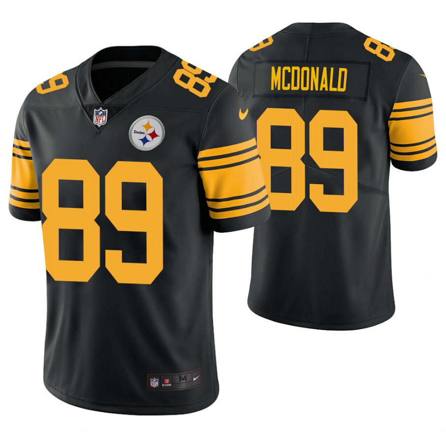 Pittsburgh Steelers #89 Vance McDonald Black Color Rush Legend Jersey