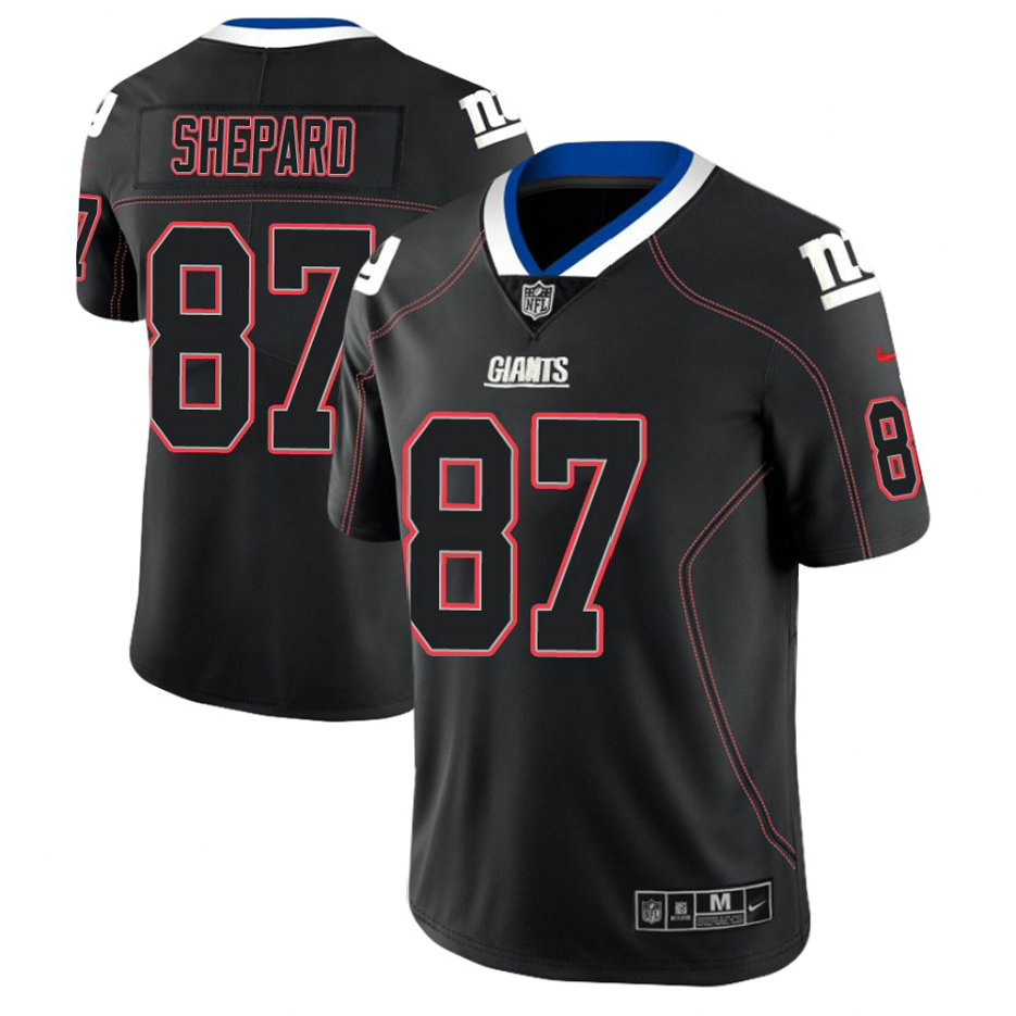 New York Giants #87 Sterling Shepard 2018 Lights Out Color Rush Limited Black Jersey New York Giants #87 Sterling Shepard 2018 Lights Out Color Rush Limited Black Jersey