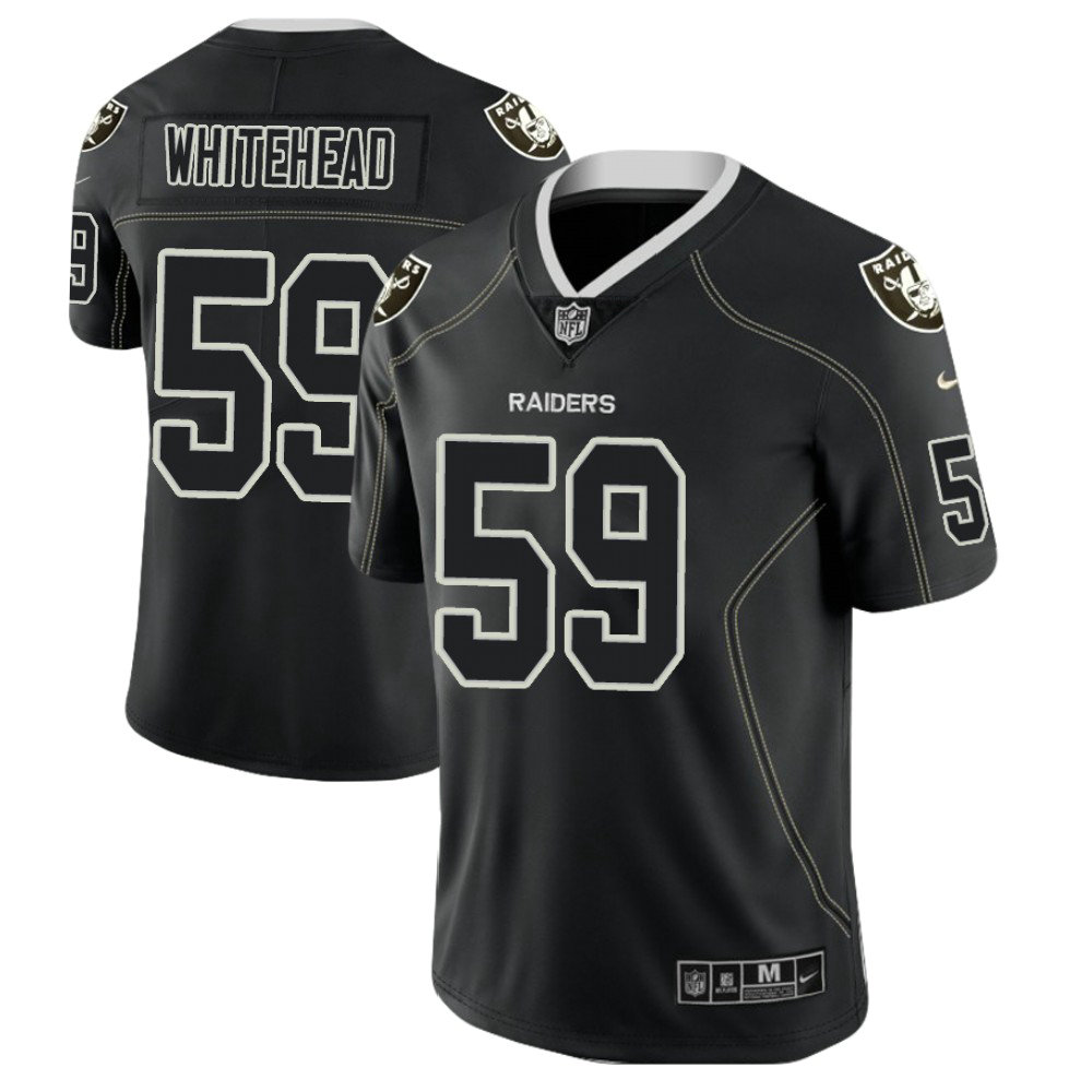Oakland Raiders #59 Tahir Whitehead 2018 Lights Out Color Rush Limited Black Jersey Oakland Raiders #59 Tahir Whitehead 2018 Lights Out Color Rush Limited Black Jersey