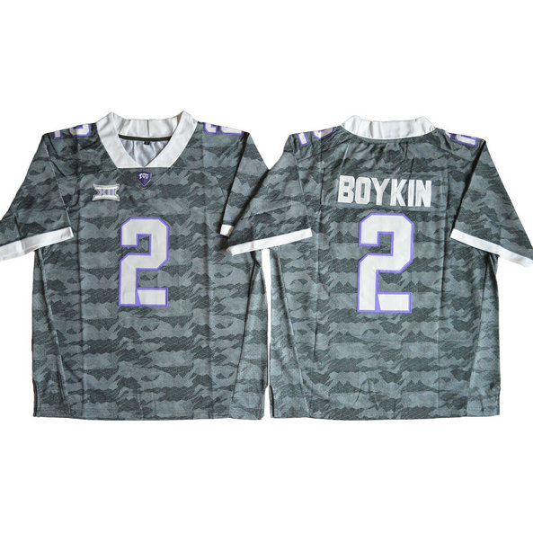 TCU Horned Frogs #2 Trevone Boykin Gray Big 12 Champions College Football Jersey